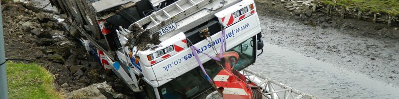 רכב משא שעבר תאונה